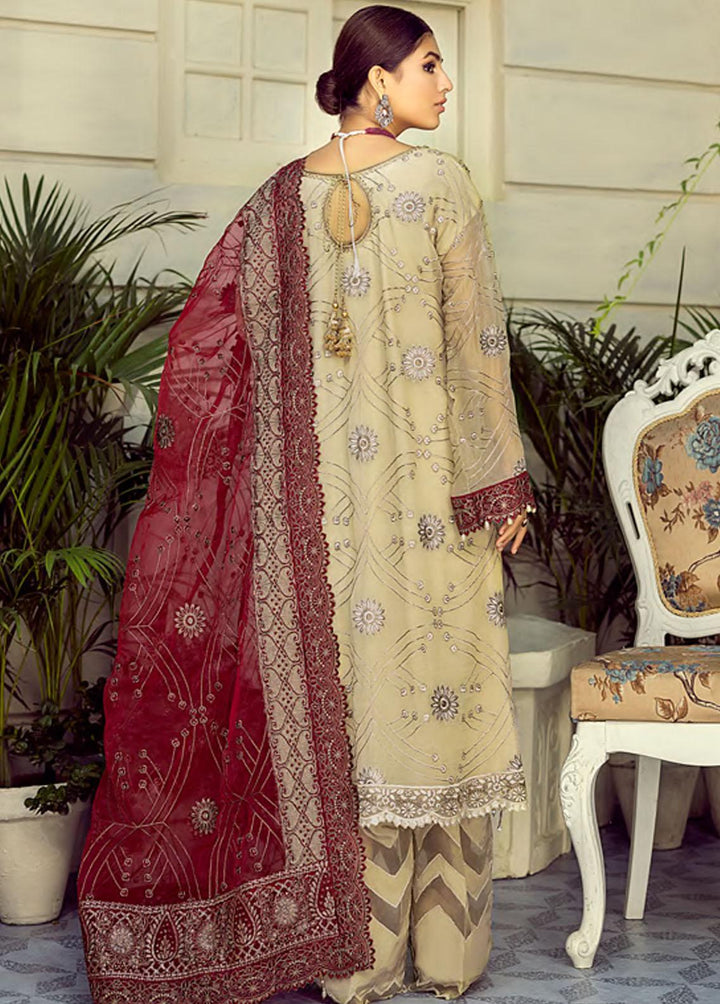 Mehrbano by Al Zohaib Embroidered Chiffon Suits Unstitched 3 Piece AZ22MF 02 - Formal Collection