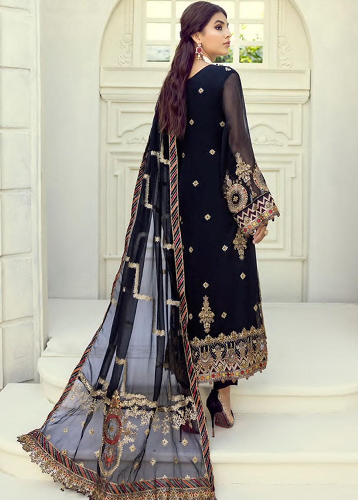 Mehrbano by Al Zohaib Embroidered Chiffon Suits Unstitched 3 Piece AZ22MF 03 - Formal Collection