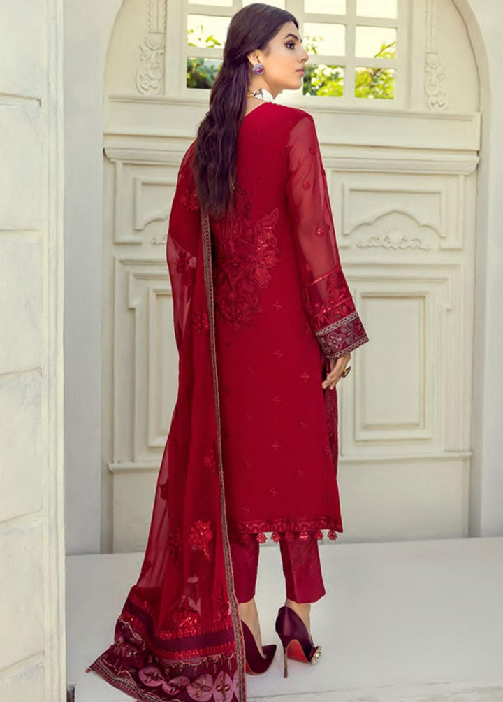 Mehrbano by Al Zohaib Embroidered Chiffon Suits Unstitched 3 Piece AZ22MF 05 - Formal Collection