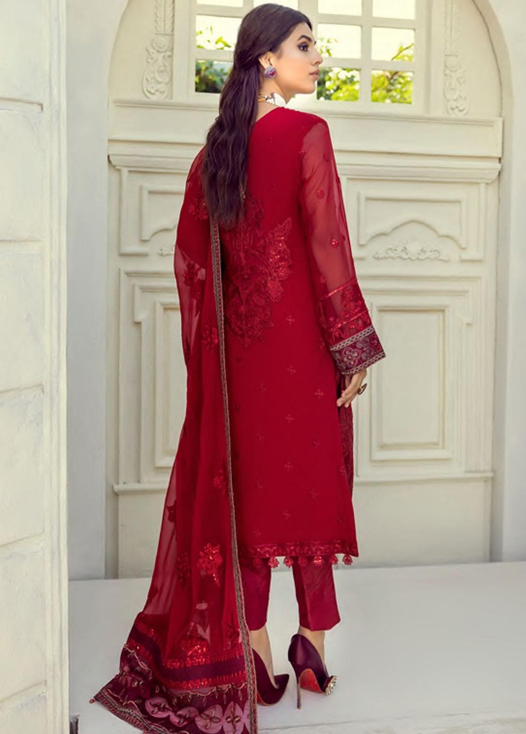 Mehrbano by Al Zohaib Embroidered Chiffon Suits Unstitched 3 Piece AZ22MF 05 - Formal Collection