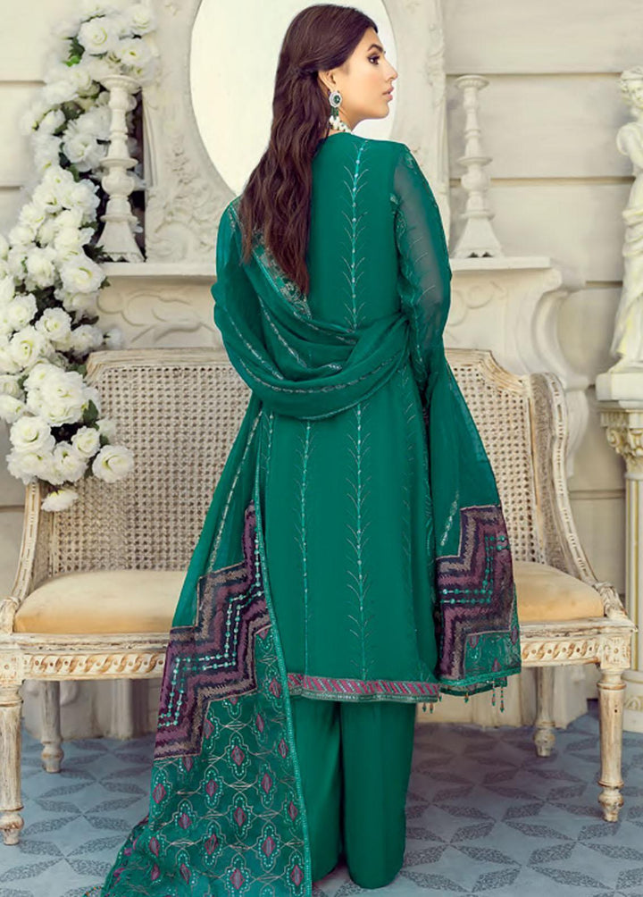 Mehrbano by Al Zohaib Embroidered Chiffon Suits Unstitched 3 Piece AZ22MF 06 - Formal Collection