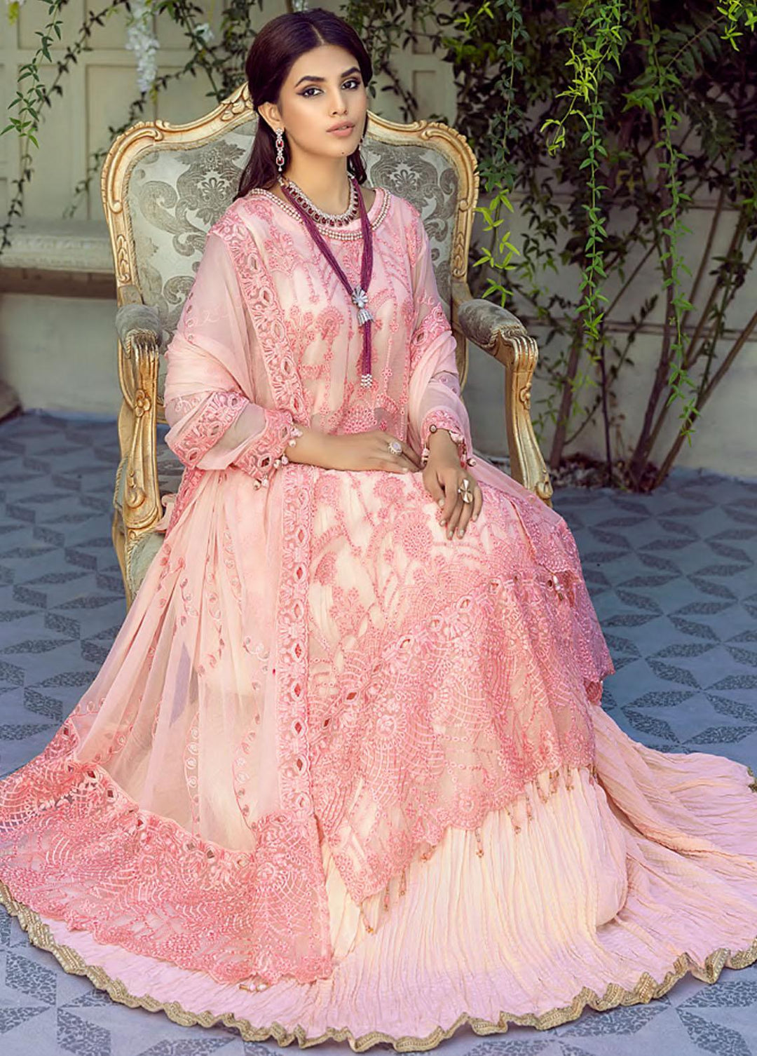 Mehrbano by Al Zohaib Embroidered Chiffon Suits Unstitched 3 Piece AZ22MF 08 - Formal Collection