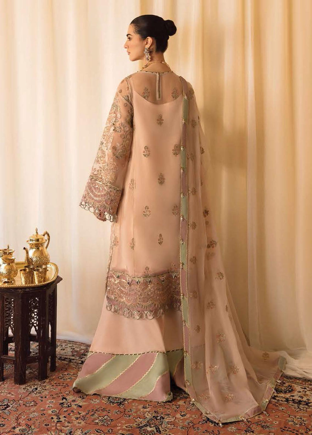 Mehrbano By Ayzel Embroidered Chiffon Suits Unstitched 3 Piece AAF23M AZ-V3-02 Everly - Luxury Collection