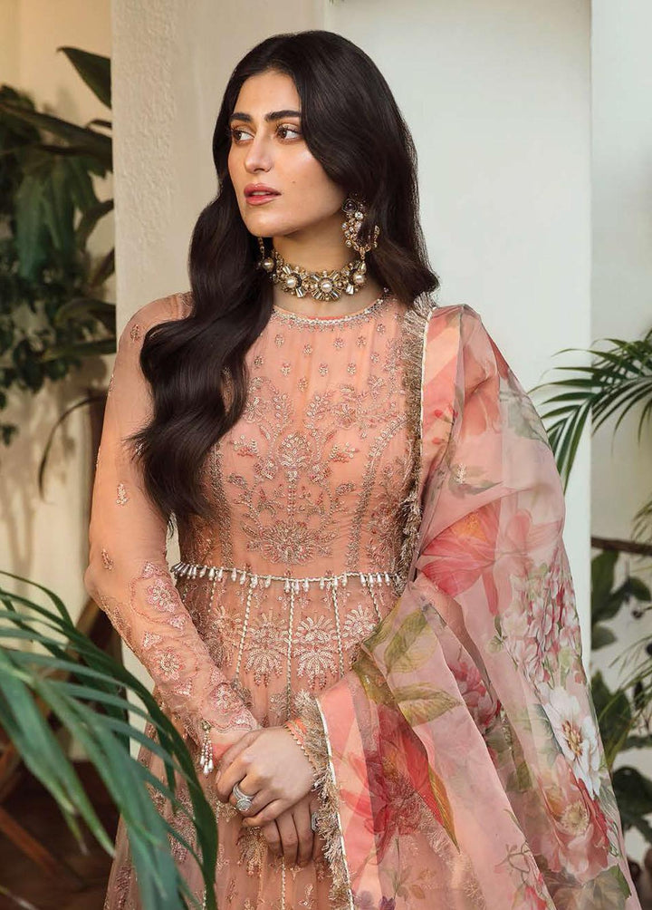 Mehrbano By Ayzel Embroidered Chiffon Suits Unstitched 3 Piece AAF23M AZ-V3-03 Elena - Luxury Collection