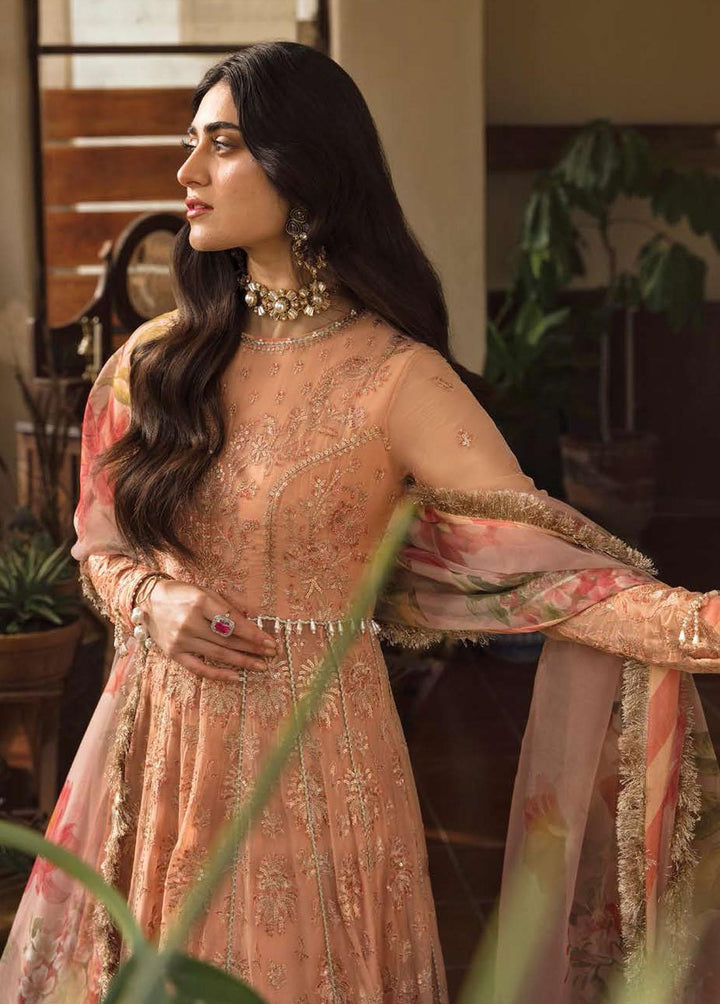 Mehrbano By Ayzel Embroidered Chiffon Suits Unstitched 3 Piece AAF23M AZ-V3-03 Elena - Luxury Collection