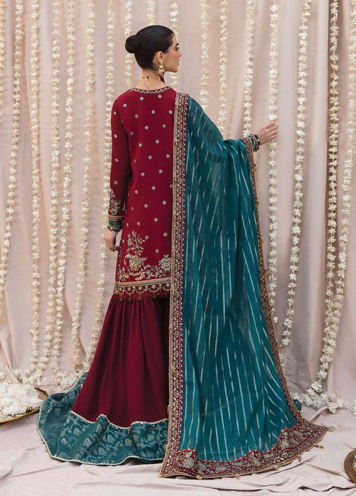 Mehrbano By Ayzel Embroidered Chiffon Suits Unstitched 3 Piece AAF23M AZ-V3-04 Amber - Luxury Collection