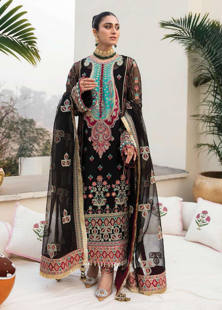 Mehrbano By Ayzel Embroidered Chiffon Suits Unstitched 3 Piece AAF23M AZ-V3-05 Kaloni - Luxury Collection