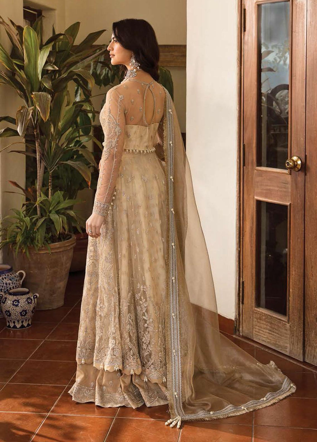 Mehrbano By Ayzel Embroidered Chiffon Suits Unstitched 3 Piece AAF23M AZ-V3-06 Ela - Luxury Collection