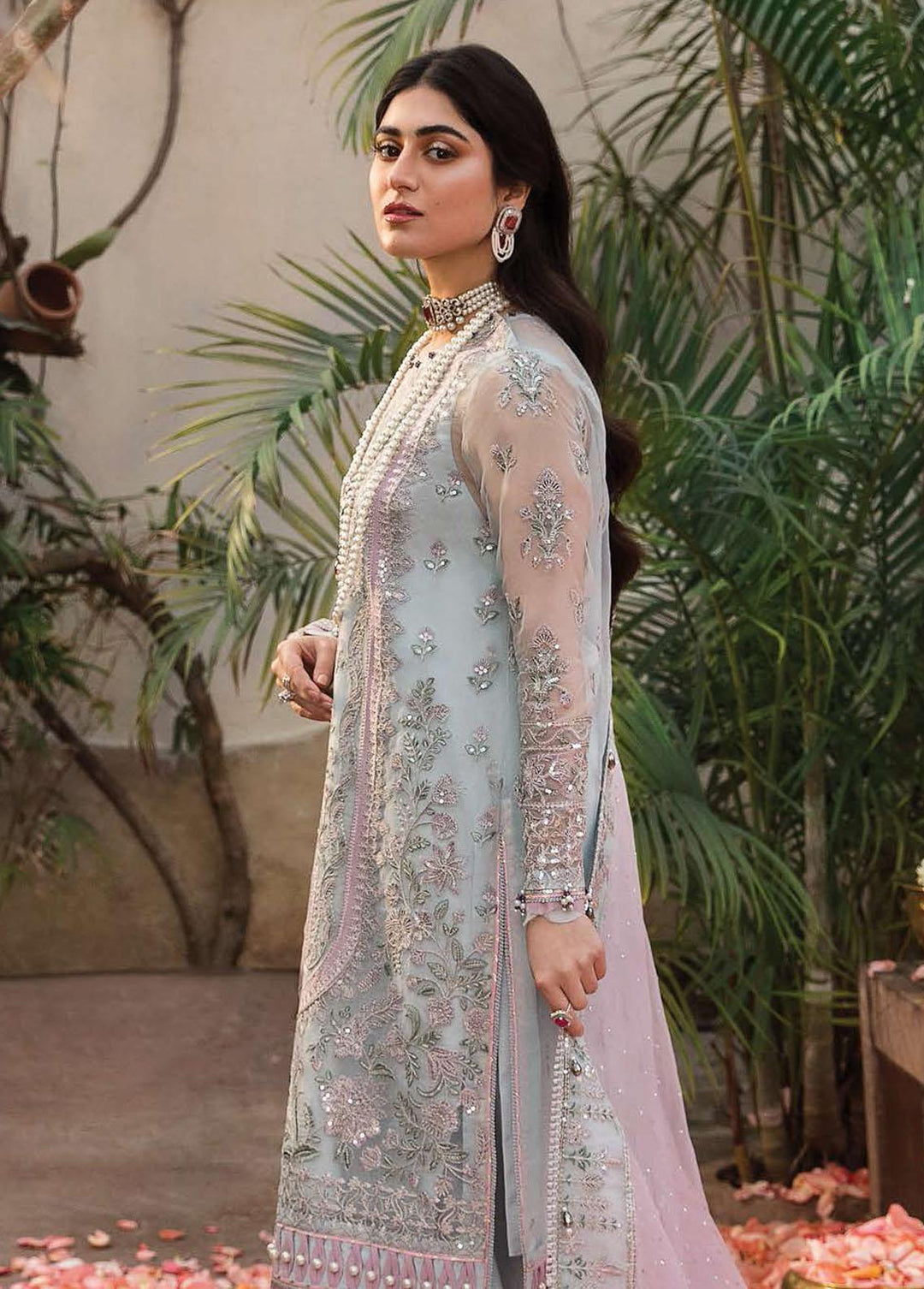 Mehrbano By Ayzel Embroidered Chiffon Suits Unstitched 3 Piece AAF23M AZ-V3-07 Ariana - Luxury Collection