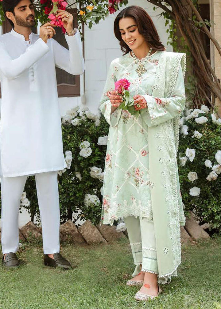 Mehrbano By Cross Stitch Embroidered Lawn Suits Unstitched 3 Piece CS22-ME2 D11 Sylveon Serenity - Eid Collection