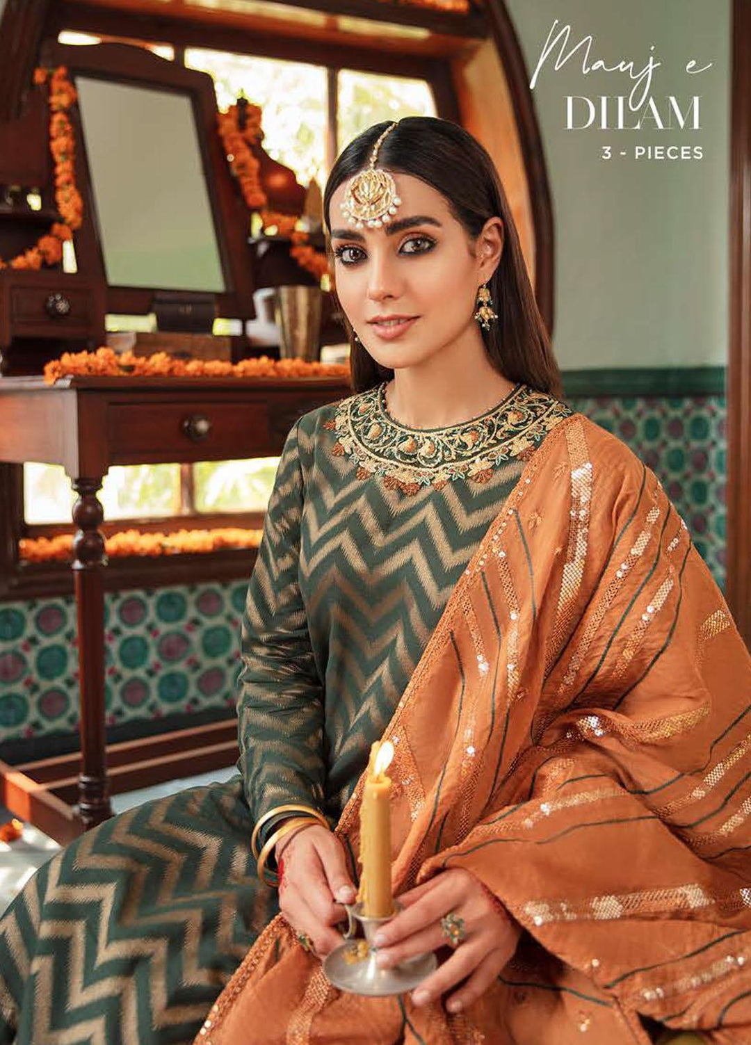 Mehrbano By Cross Stitch Embroidered Lawn Suits Unstitched 3 Piece CS22-ME2 D5 Mauj-e-Dilam - Eid Collection