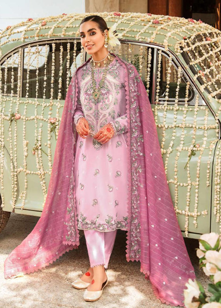Mehrbano By Cross Stitch Embroidered Lawn Suits Unstitched 3 Piece CS22-ME2 D9 Vibrant Suede - Eid Collection