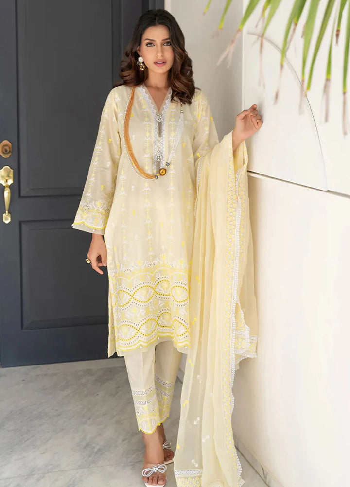 Mehro Maah By Addee Embroidered Lawn Suit Unstitched 3 Piece AD24M USA-1058 - Summer Collection