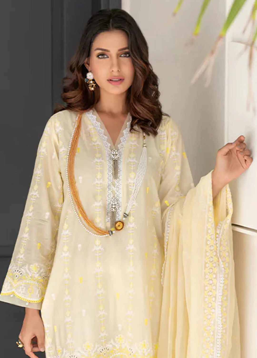 Mehro Maah By Addee Embroidered Lawn Suit Unstitched 3 Piece AD24M USA-1058 - Summer Collection
