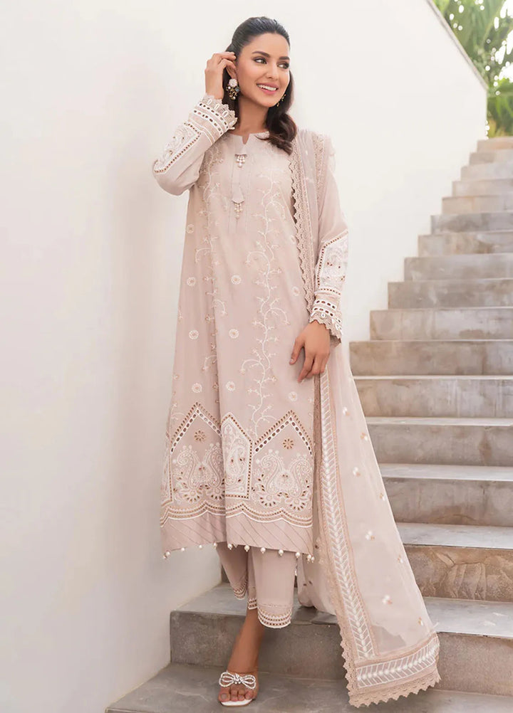 Mehro Maah By Addee Embroidered Lawn Suit Unstitched 3 Piece AD24M USA-1059 - Summer Collection