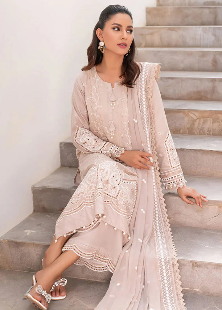 Mehro Maah By Addee Embroidered Lawn Suit Unstitched 3 Piece AD24M USA-1059 - Summer Collection