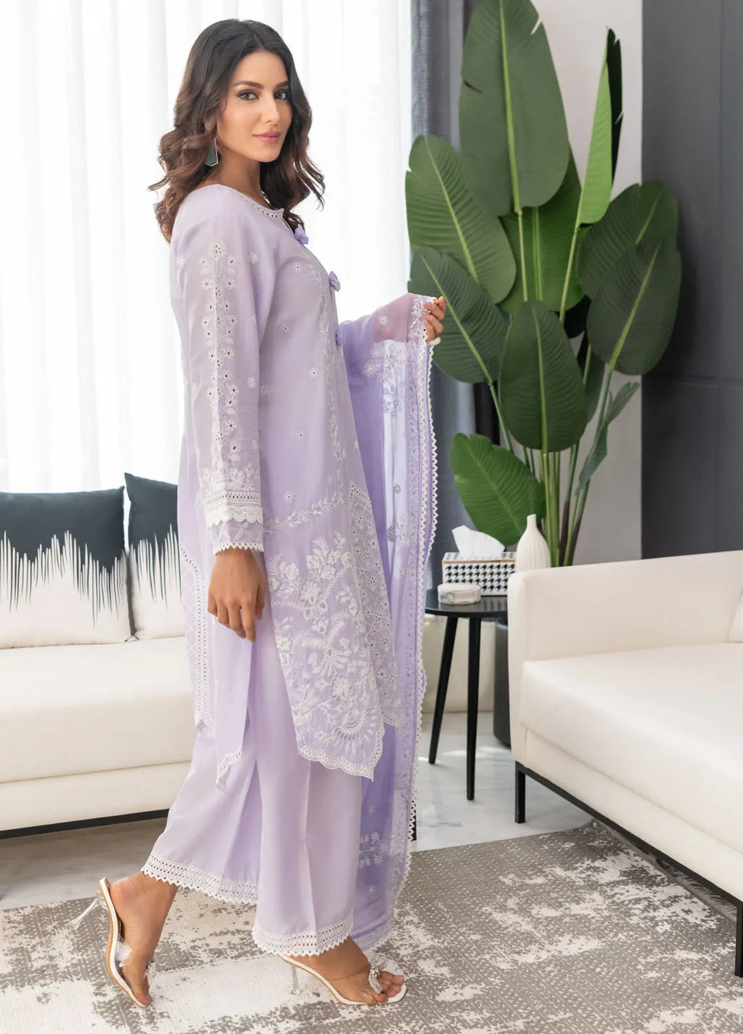 Mehro Maah By Addee Embroidered Lawn Suit Unstitched 3 Piece AD24M USA-1060 - Summer Collection