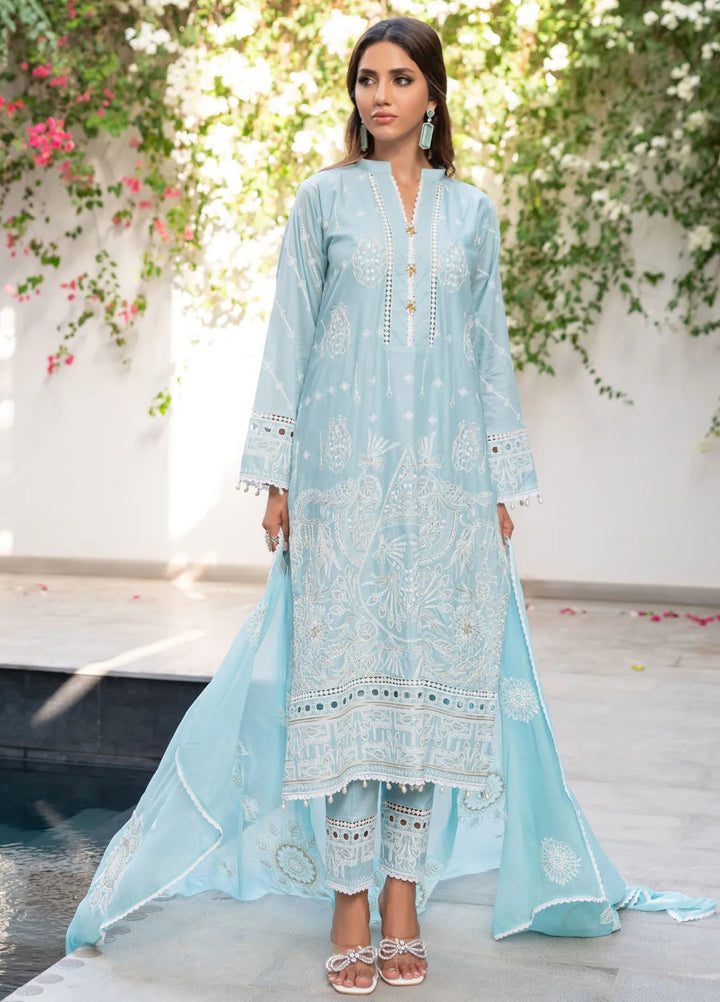 Mehro Maah By Addee Embroidered Lawn Suit Unstitched 3 Piece AD24M USA-1061 - Summer Collection