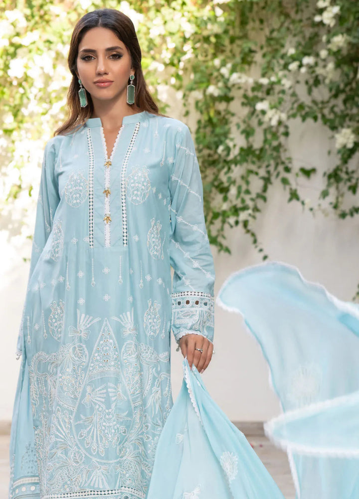 Mehro Maah By Addee Embroidered Lawn Suit Unstitched 3 Piece AD24M USA-1061 - Summer Collection
