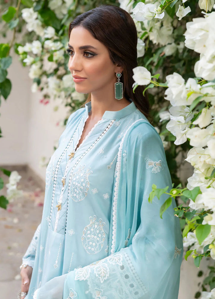 Mehro Maah By Addee Embroidered Lawn Suit Unstitched 3 Piece AD24M USA-1061 - Summer Collection