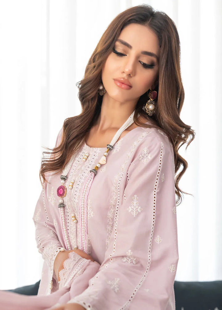 Mehro Maah By Addee Embroidered Lawn Suit Unstitched 3 Piece AD24M USA-1062 - Summer Collection