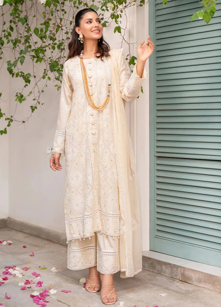 Mehro Maah By Addee Embroidered Lawn Suit Unstitched 3 Piece AD24M USA-1063 - Summer Collection