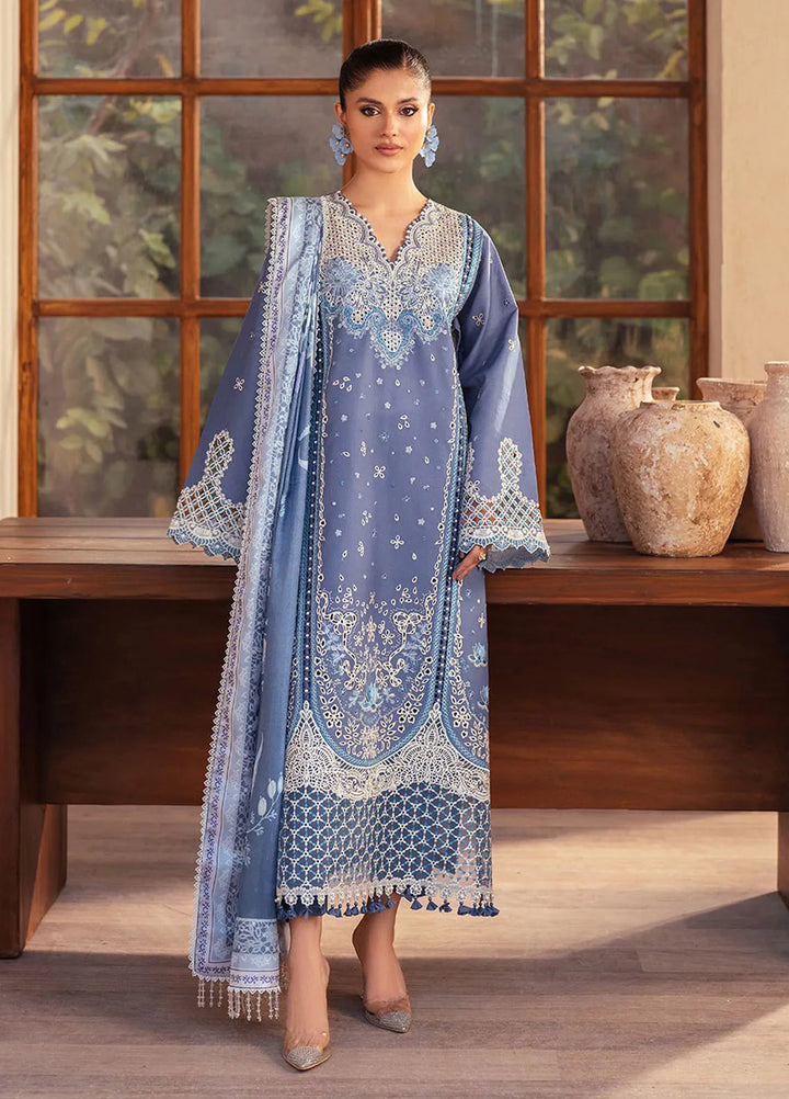 Mehroze by Bin Ilyas Embroidered Lawn Suit Unstitched 3 Piece BI25MS 91 A - Summer Collection