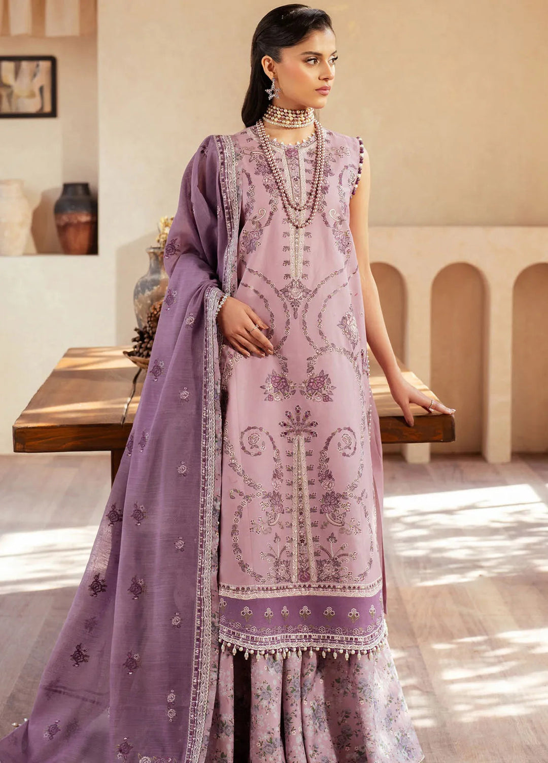 Mehroze by Bin Ilyas Embroidered Lawn Suit Unstitched 3 Piece BI25MS 93 A - Summer Collection