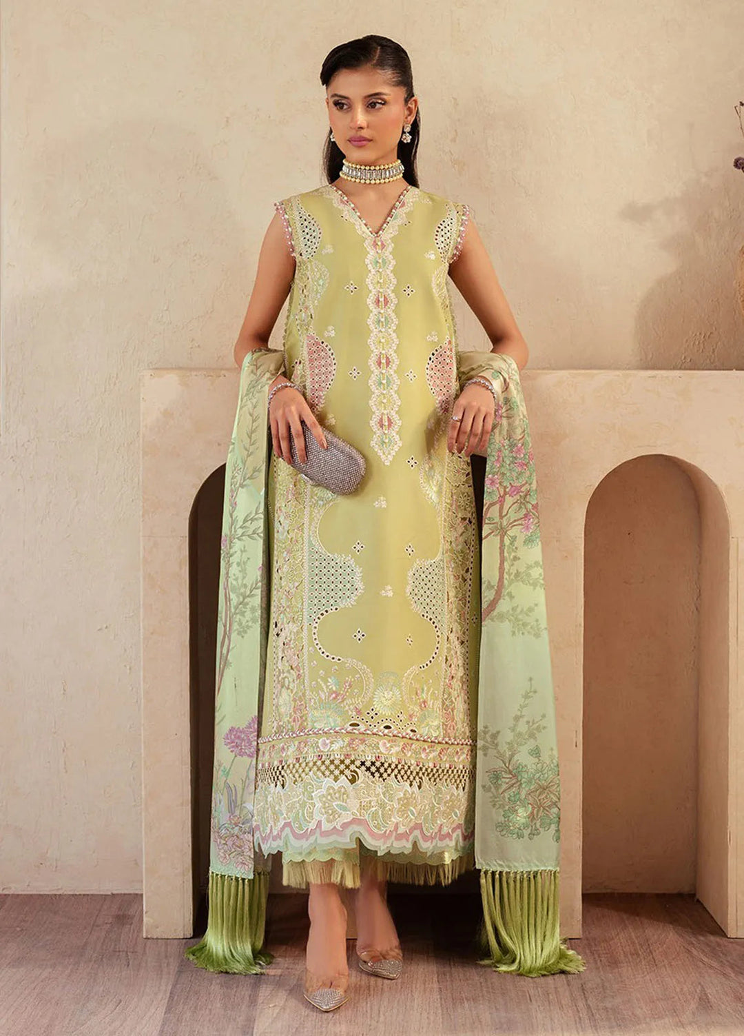 Mehroze by Bin Ilyas Embroidered Lawn Suit Unstitched 3 Piece BI25MS 94 B - Summer Collection