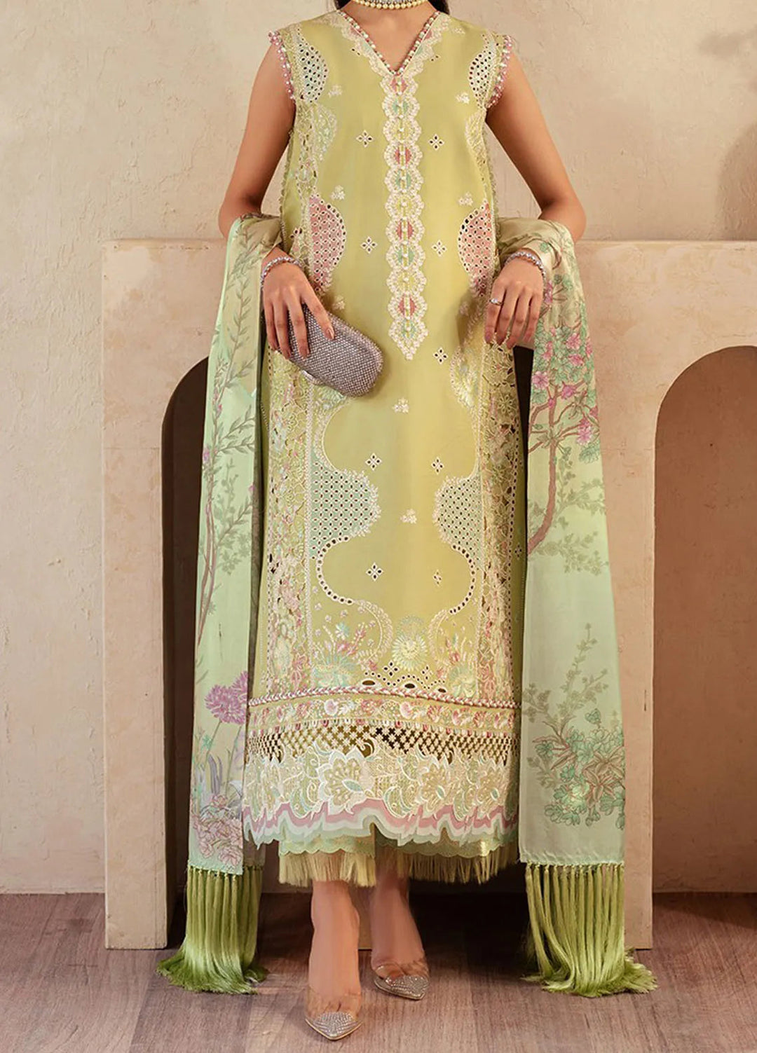 Mehroze by Bin Ilyas Embroidered Lawn Suit Unstitched 3 Piece BI25MS 94 B - Summer Collection