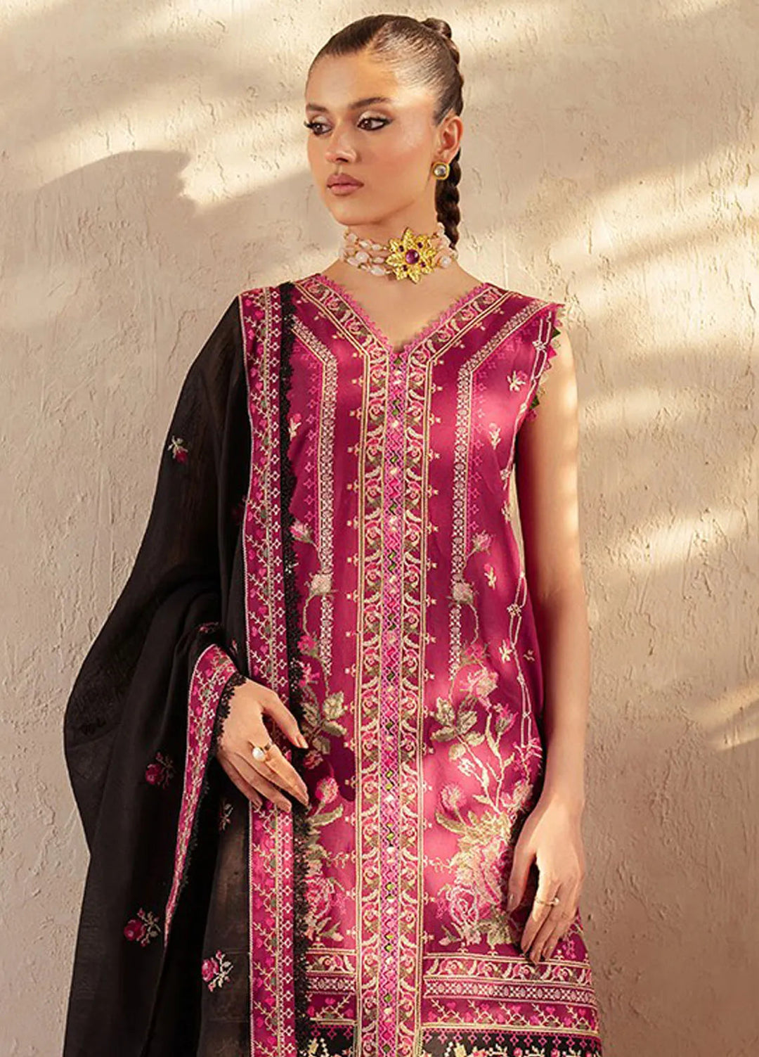 Mehroze by Bin Ilyas Embroidered Lawn Suit Unstitched 3 Piece BI25MS 95 A - Summer Collection