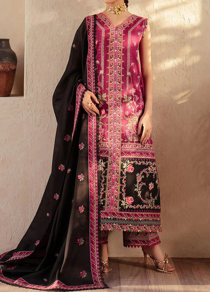 Mehroze by Bin Ilyas Embroidered Lawn Suit Unstitched 3 Piece BI25MS 95 A - Summer Collection
