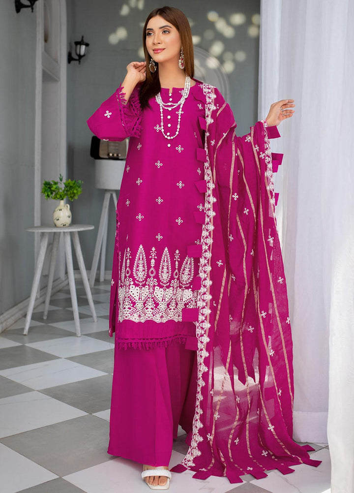 Mehru By Mahnur Embroidered Chikankari Lawn Suits Unstitched 3 Piece MN23MH D-01 - Eid Collection