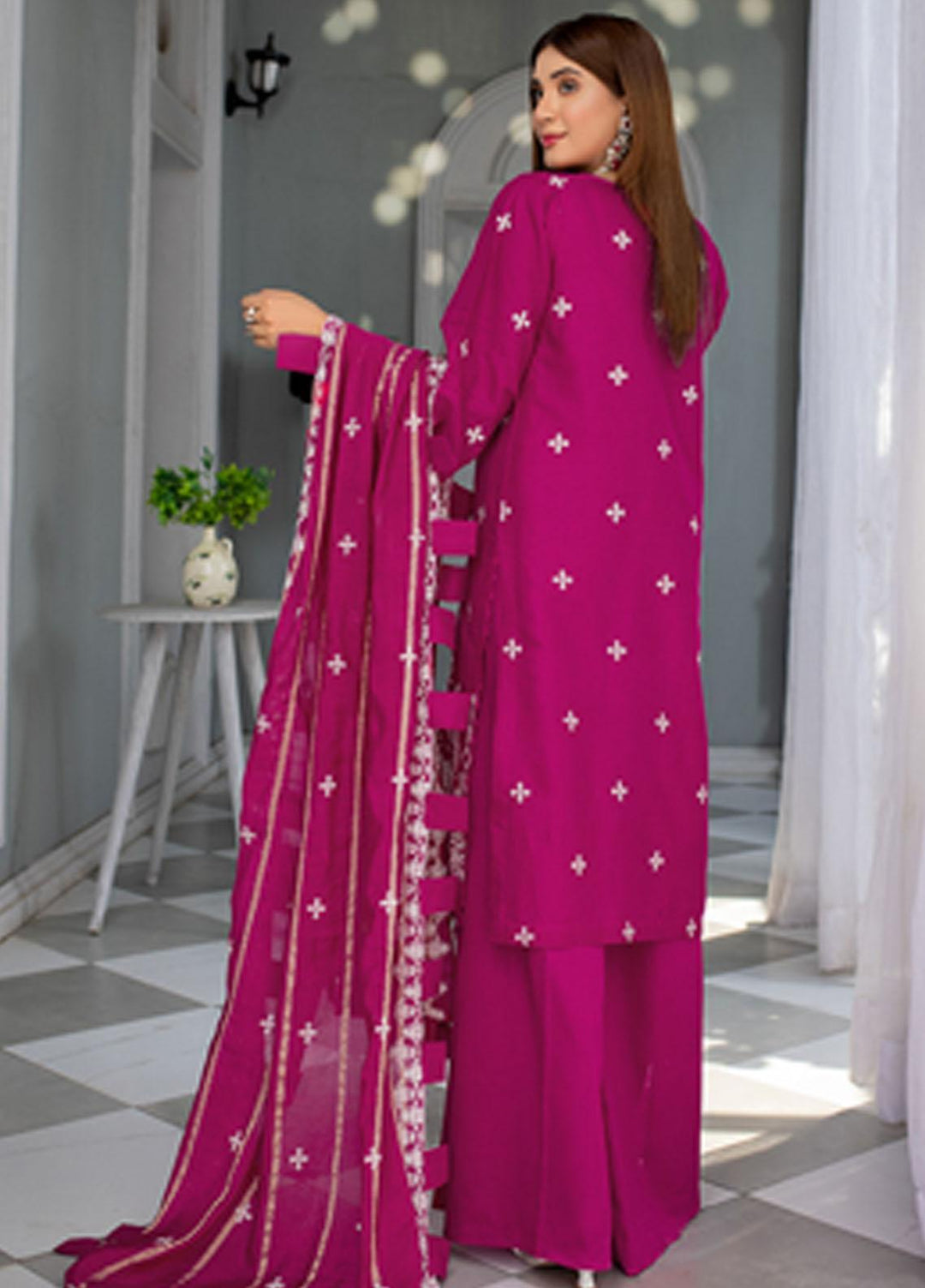 Mehru By Mahnur Embroidered Chikankari Lawn Suits Unstitched 3 Piece MN23MH D-01 - Eid Collection