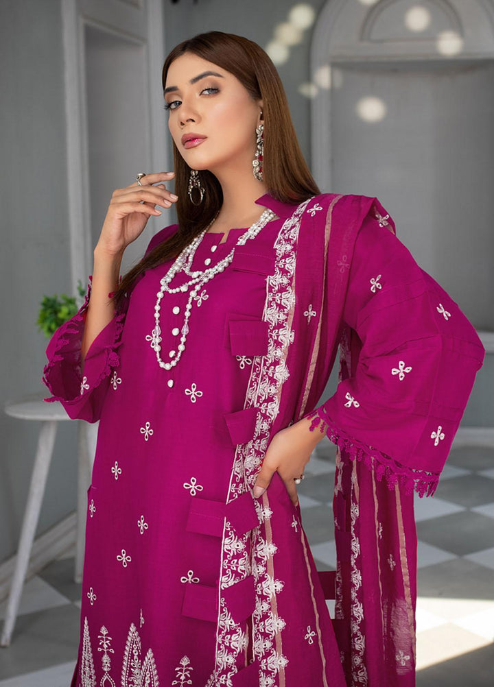 Mehru By Mahnur Embroidered Chikankari Lawn Suits Unstitched 3 Piece MN23MH D-01 - Eid Collection