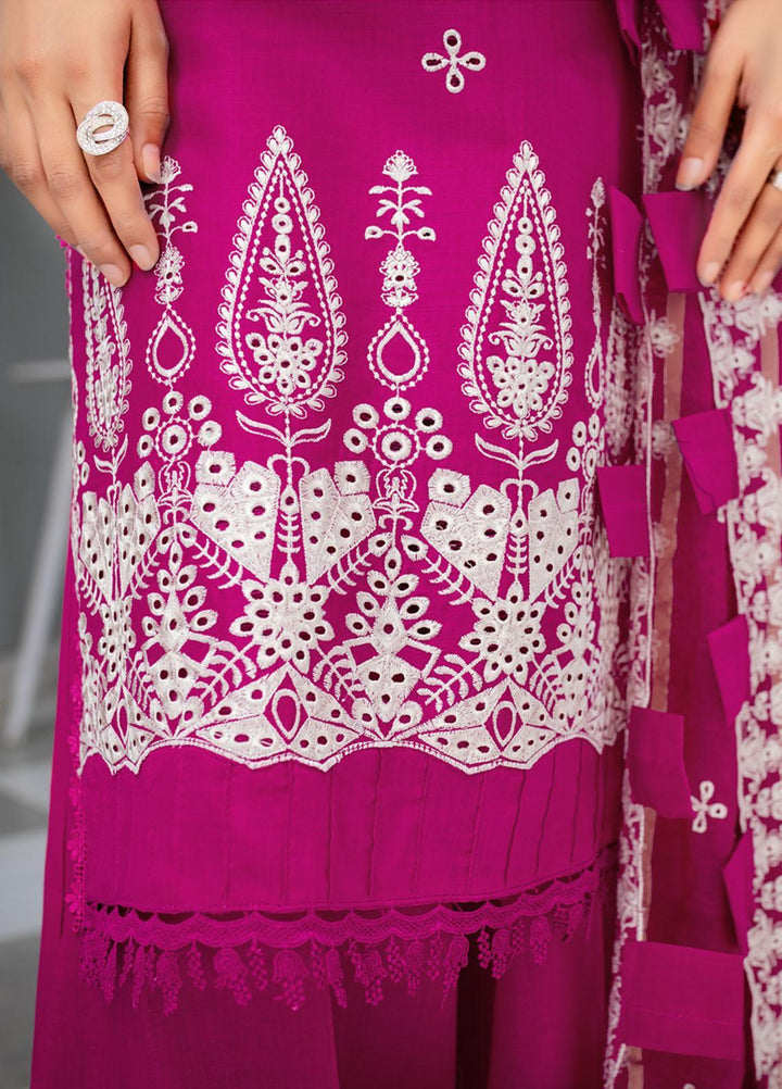 Mehru By Mahnur Embroidered Chikankari Lawn Suits Unstitched 3 Piece MN23MH D-01 - Eid Collection