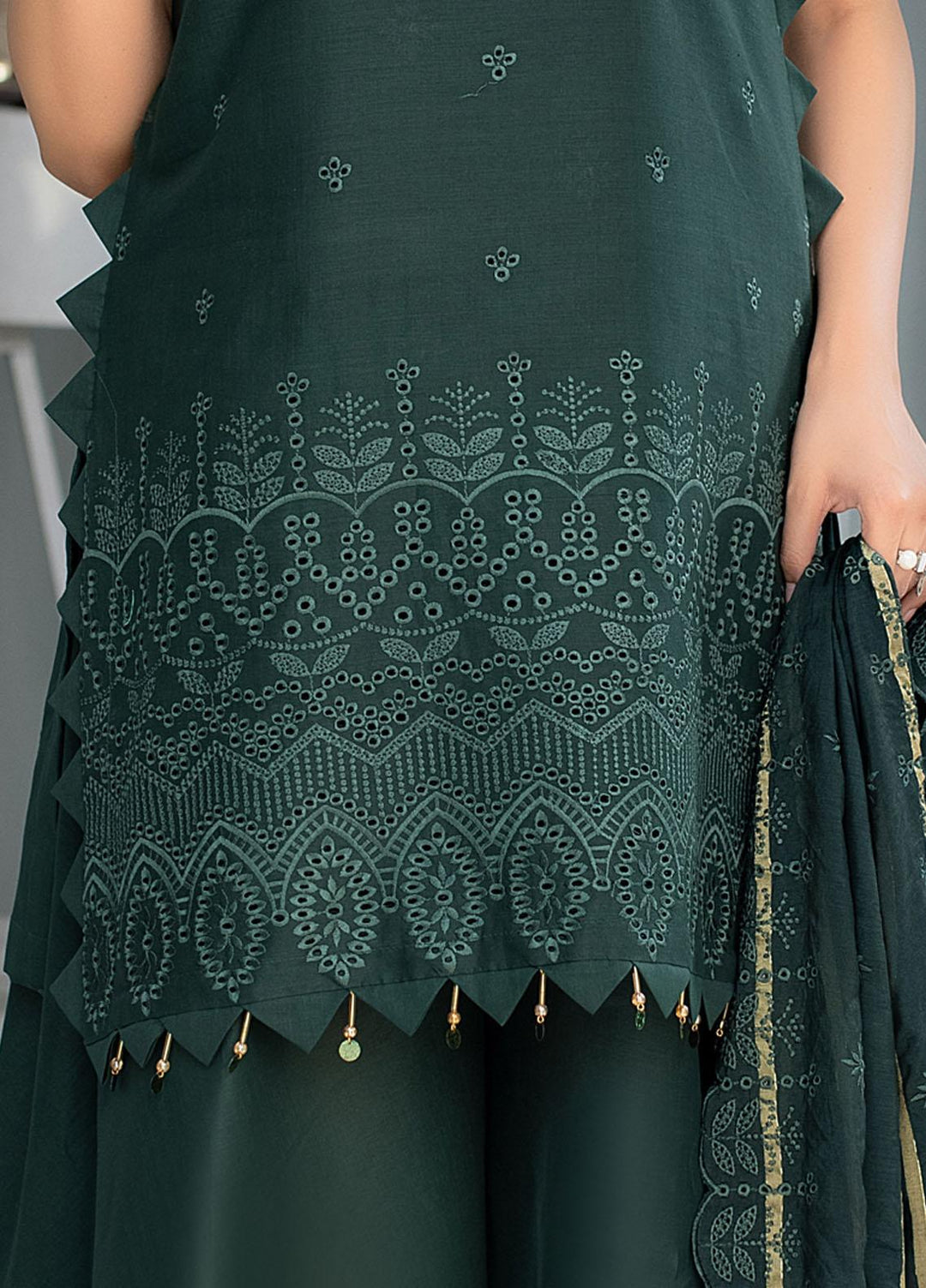 Mehru By Mahnur Embroidered Chikankari Lawn Suits Unstitched 3 Piece MN23MH D-02 - Eid Collection