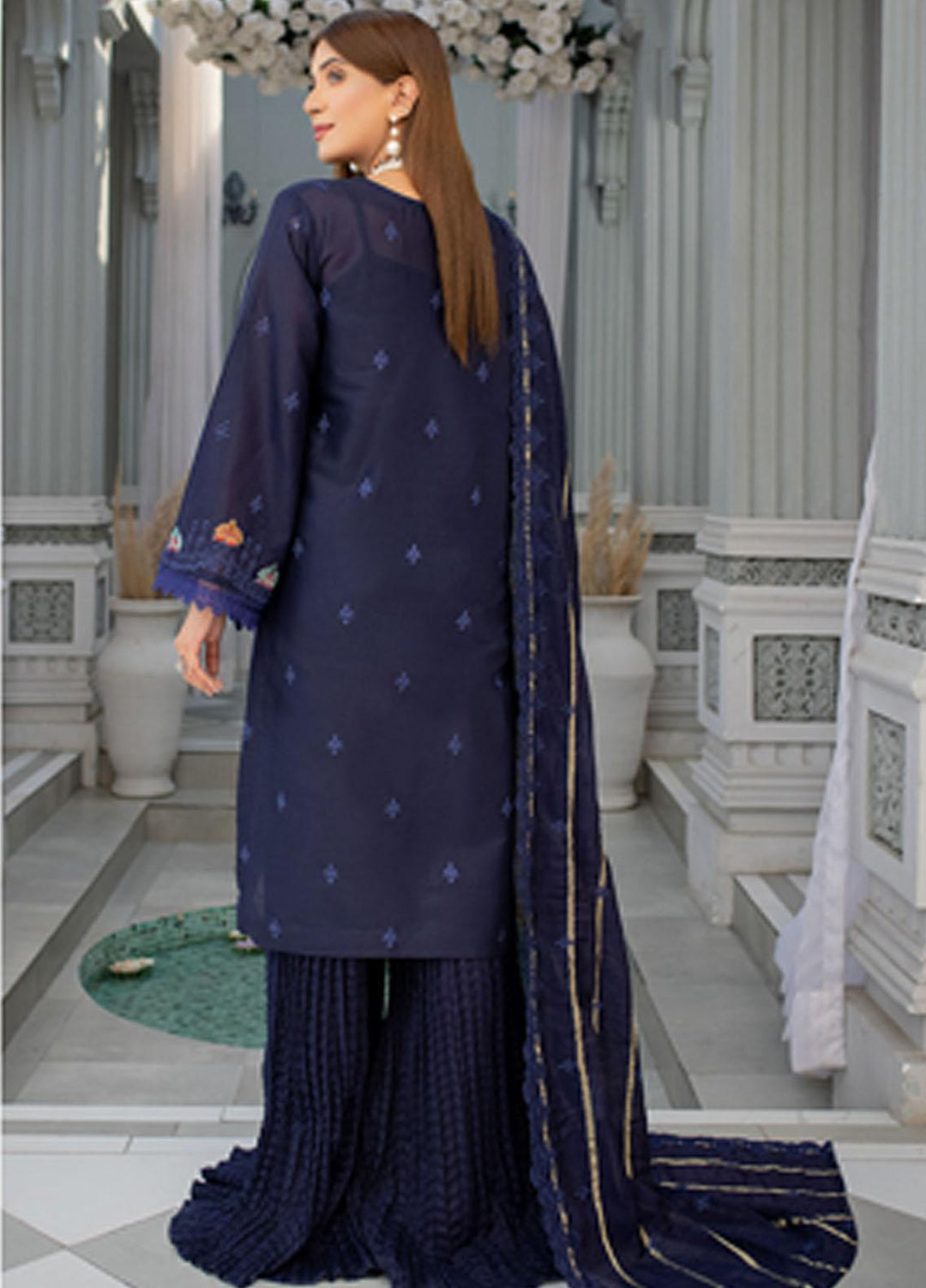 Mehru By Mahnur Embroidered Chikankari Lawn Suits Unstitched 3 Piece MN23MH D-03 - Eid Collection