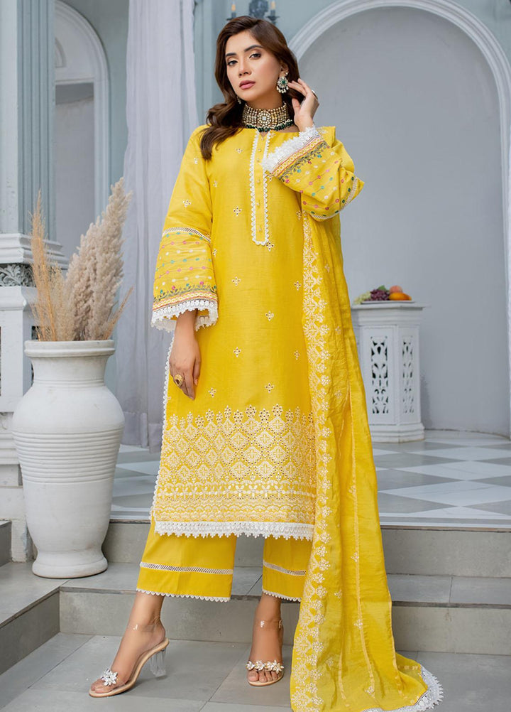 Mehru By Mahnur Embroidered Chikankari Lawn Suits Unstitched 3 Piece MN23MH D-05 - Eid Collection