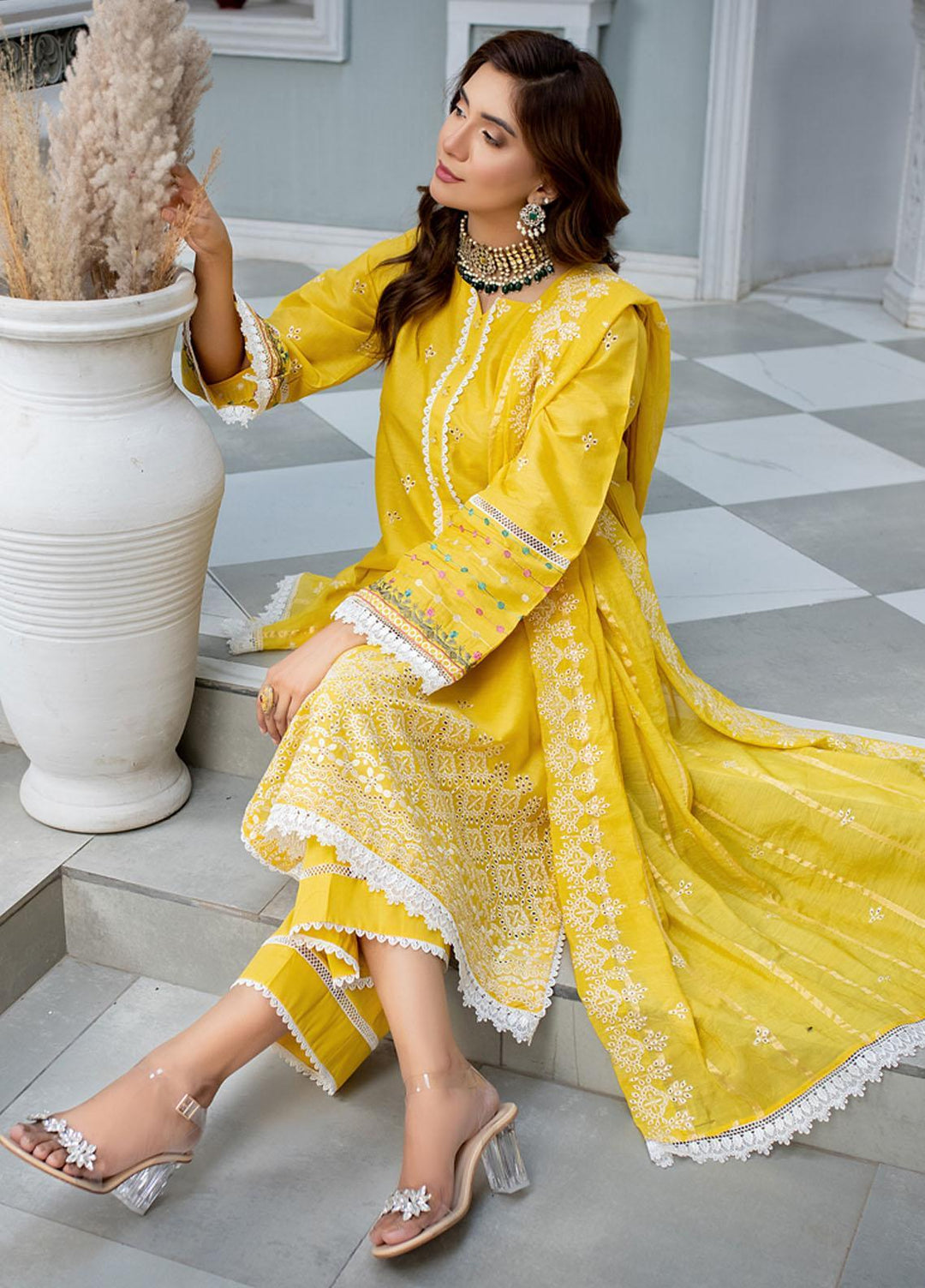 Mehru By Mahnur Embroidered Chikankari Lawn Suits Unstitched 3 Piece MN23MH D-05 - Eid Collection