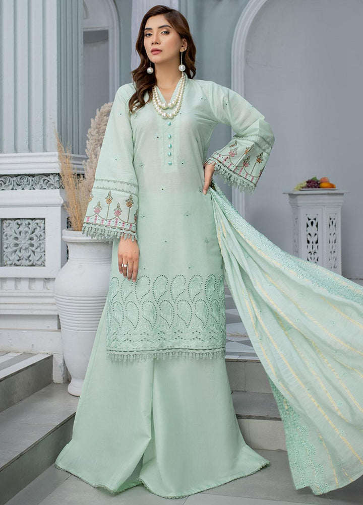 Mehru By Mahnur Embroidered Chikankari Lawn Suits Unstitched 3 Piece MN23MH D-06 - Eid Collection