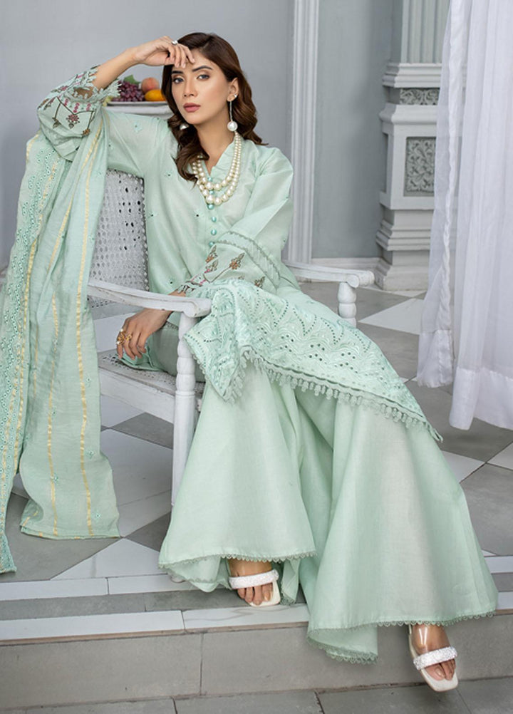 Mehru By Mahnur Embroidered Chikankari Lawn Suits Unstitched 3 Piece MN23MH D-06 - Eid Collection