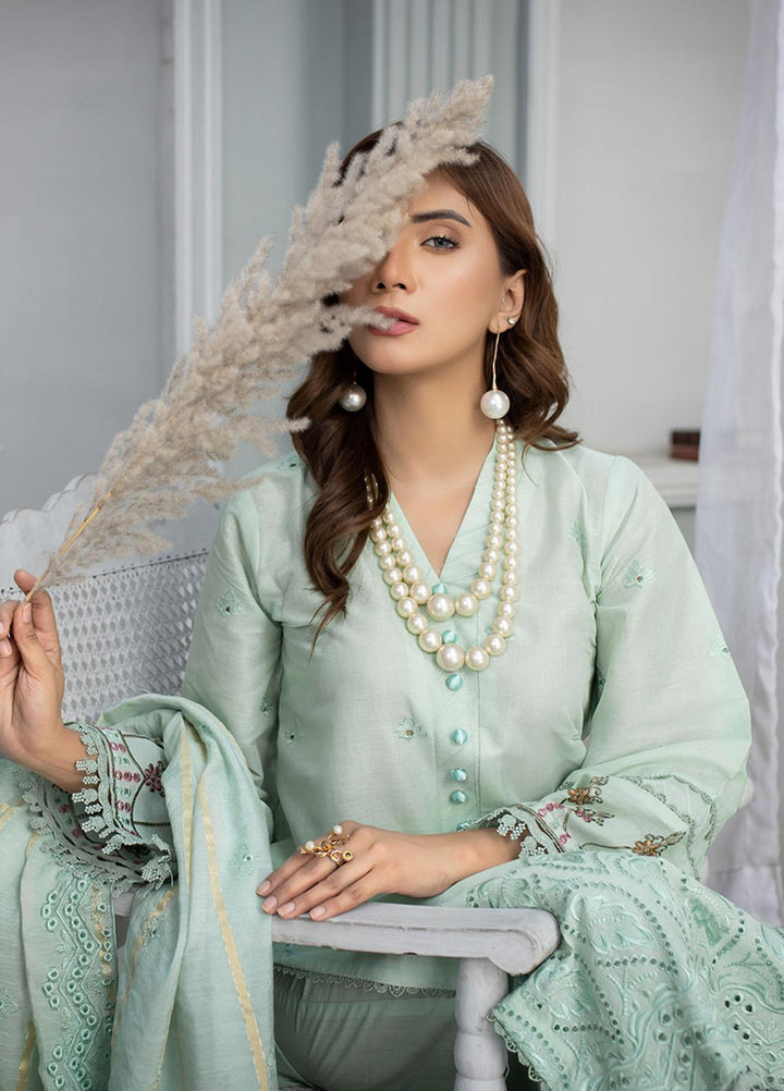Mehru By Mahnur Embroidered Chikankari Lawn Suits Unstitched 3 Piece MN23MH D-06 - Eid Collection