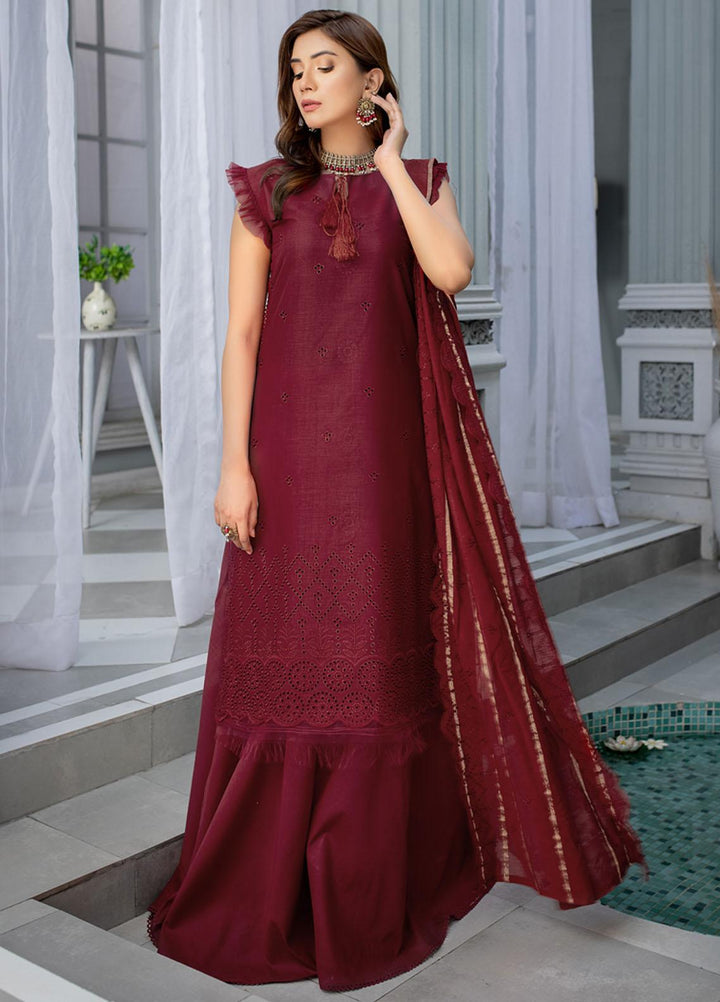 Mehru By Mahnur Embroidered Chikankari Lawn Suits Unstitched 3 Piece MN23MH D-07 - Eid Collection