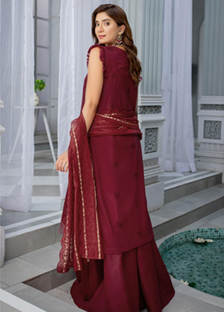 Mehru By Mahnur Embroidered Chikankari Lawn Suits Unstitched 3 Piece MN23MH D-07 - Eid Collection