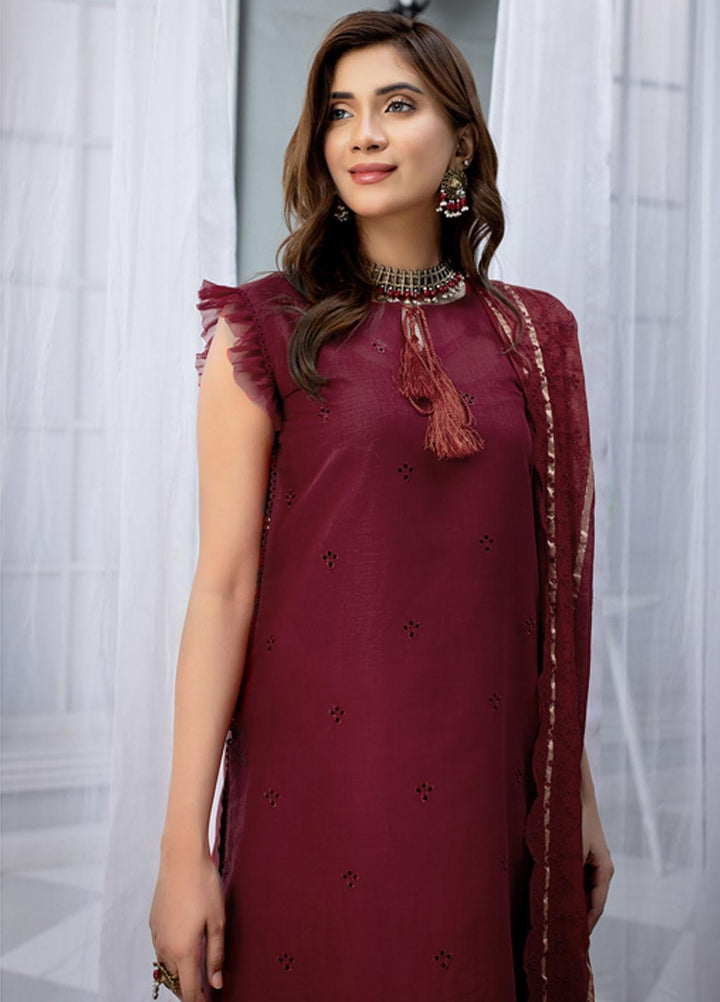 Mehru By Mahnur Embroidered Chikankari Lawn Suits Unstitched 3 Piece MN23MH D-07 - Eid Collection