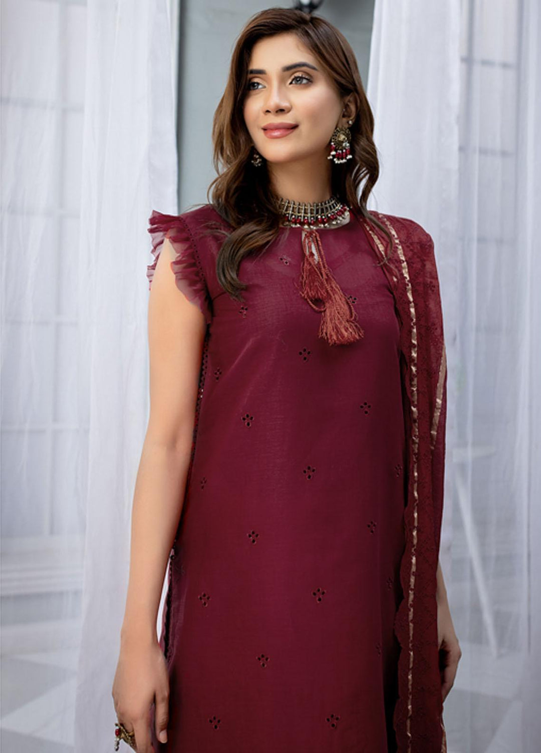 Mehru By Mahnur Embroidered Chikankari Lawn Suits Unstitched 3 Piece MN23MH D-07 - Eid Collection