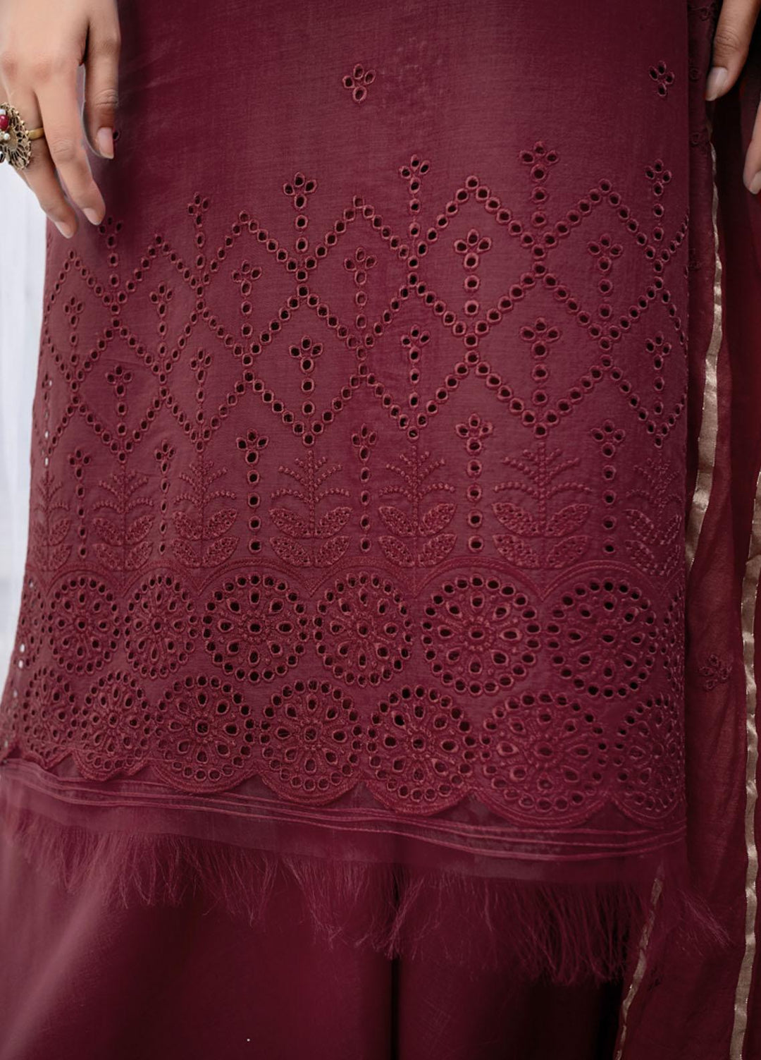 Mehru By Mahnur Embroidered Chikankari Lawn Suits Unstitched 3 Piece MN23MH D-07 - Eid Collection