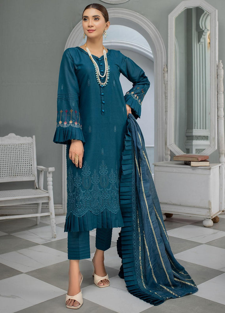 Mehru By Mahnur Embroidered Chikankari Lawn Suits Unstitched 3 Piece MN23MH D-10 - Eid Collection