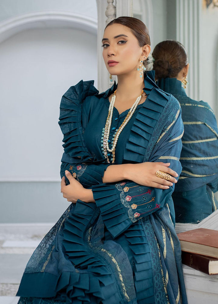 Mehru By Mahnur Embroidered Chikankari Lawn Suits Unstitched 3 Piece MN23MH D-10 - Eid Collection